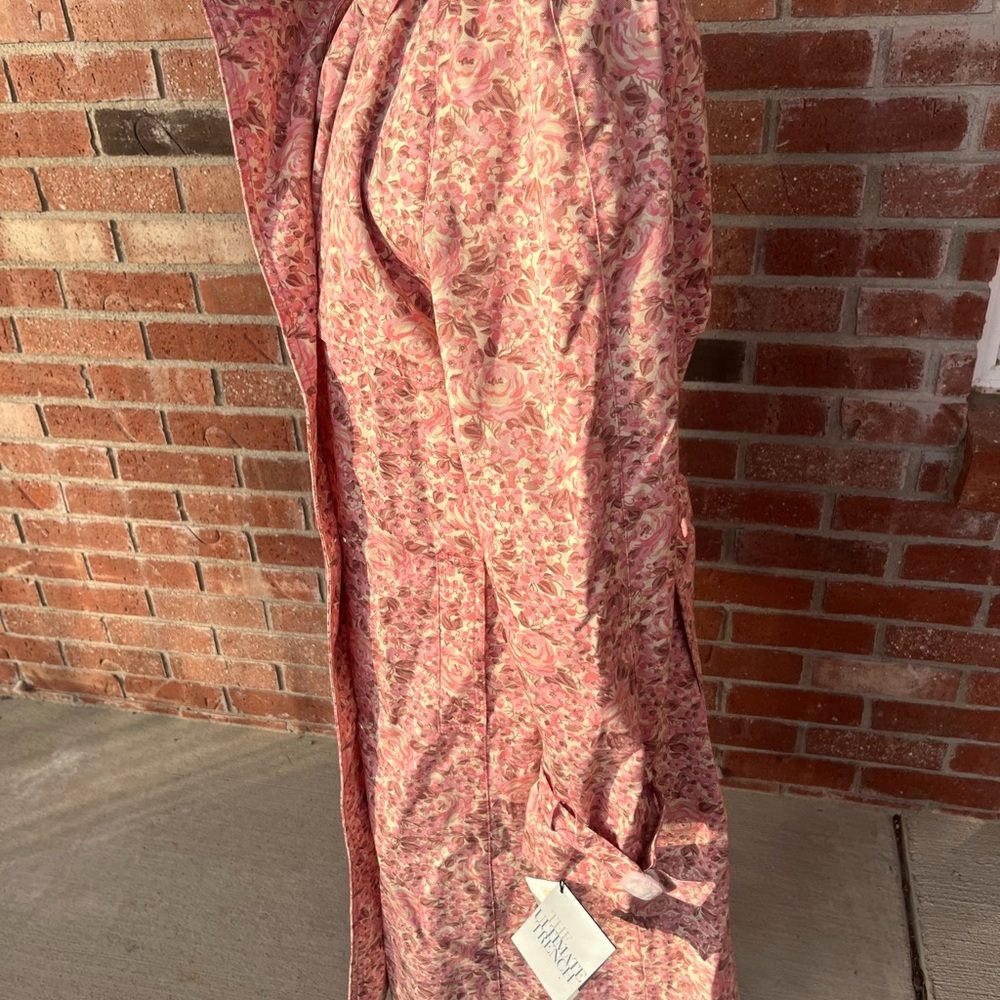 New London Fog floral rose Ladies XL ultimate trench coat double breasted - Picture 8 of 11